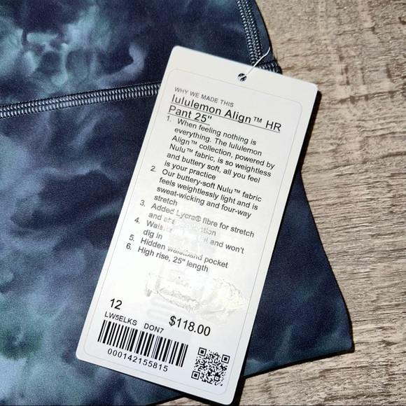 Lululemon align HR 25” Diamond Dye Silver Blue Tidewater Teal Graphite Grey - Picture 6 of 9